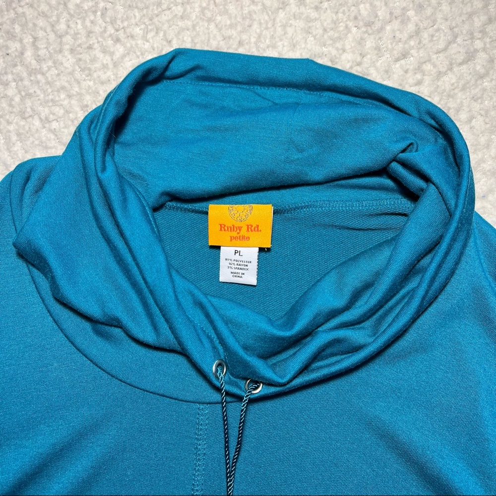 Ruby Rd. Fringe Hem Tunnel Neck Top - Picture 6 of 6
